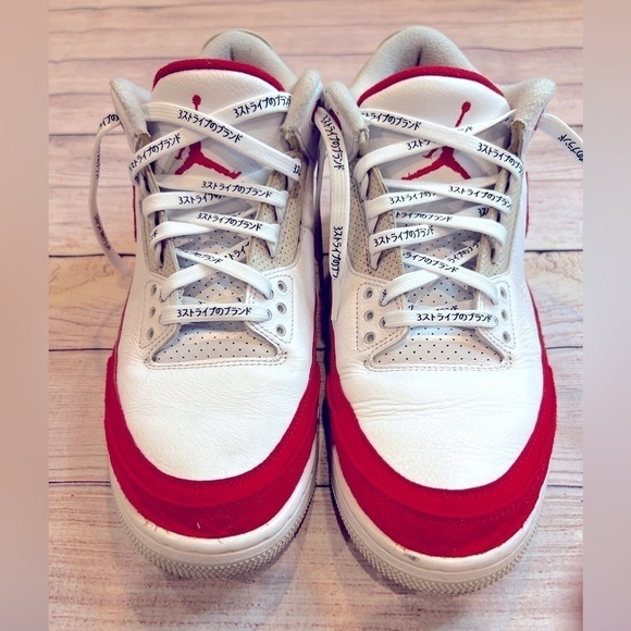 Nike Air Jordan 3 Retro TH Tinker Hatfield Size 11 CJ0939-100 White Red No box - Picture 2 of 6